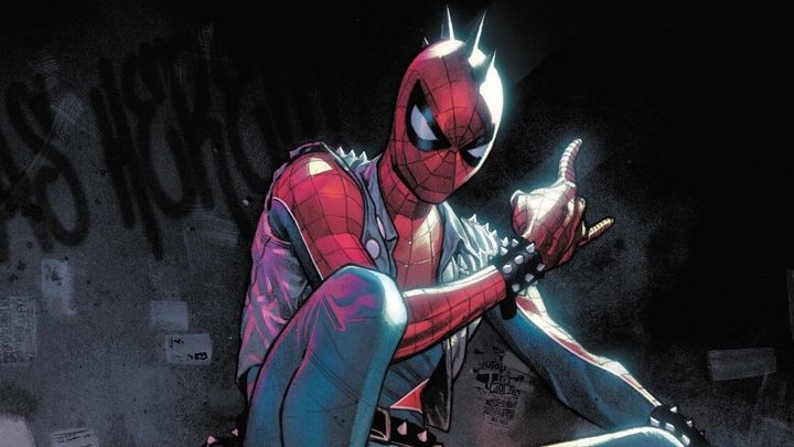Cover art for Cody Ziglar and Justin Mason's run of Spider-Punk