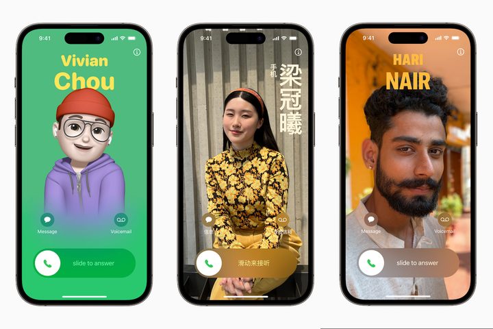 Contact Poster screens in iOS 17.