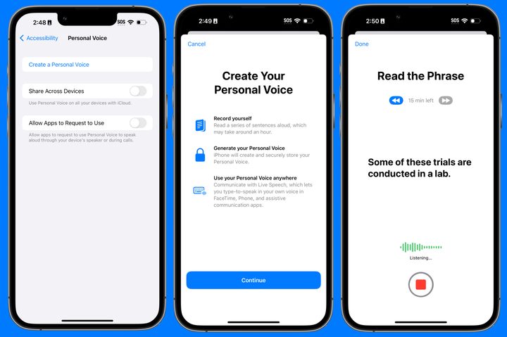 Personal Voice feature in iOS 17.