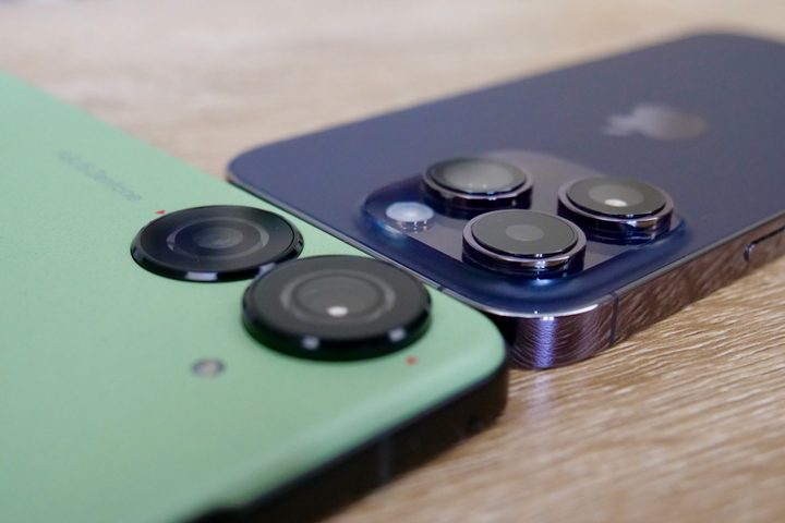 The cameras on the Asus Zenfone 10 and the Apple iPhone 14 Pro.