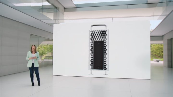 Apple announcing the new Mac Pro at WWDC 2023.