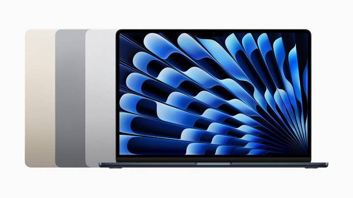 Color options on the MacBook Air 15-inch.