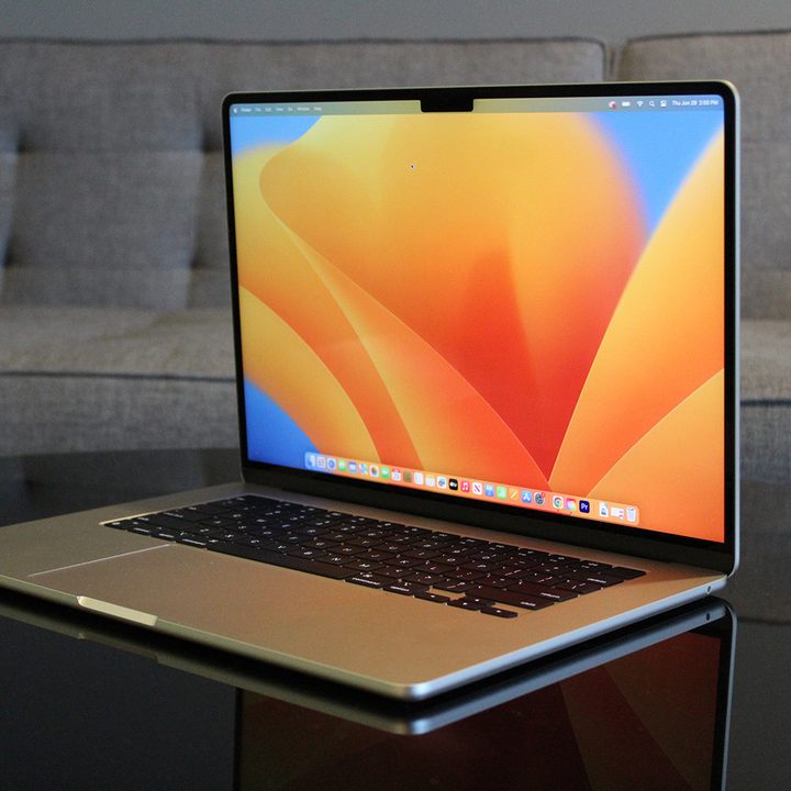 Apple's 15-inch MacBook Air placed on a desk.