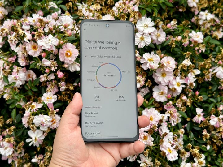 Moto G Stylus 5G 2023 digital wellbeing app.