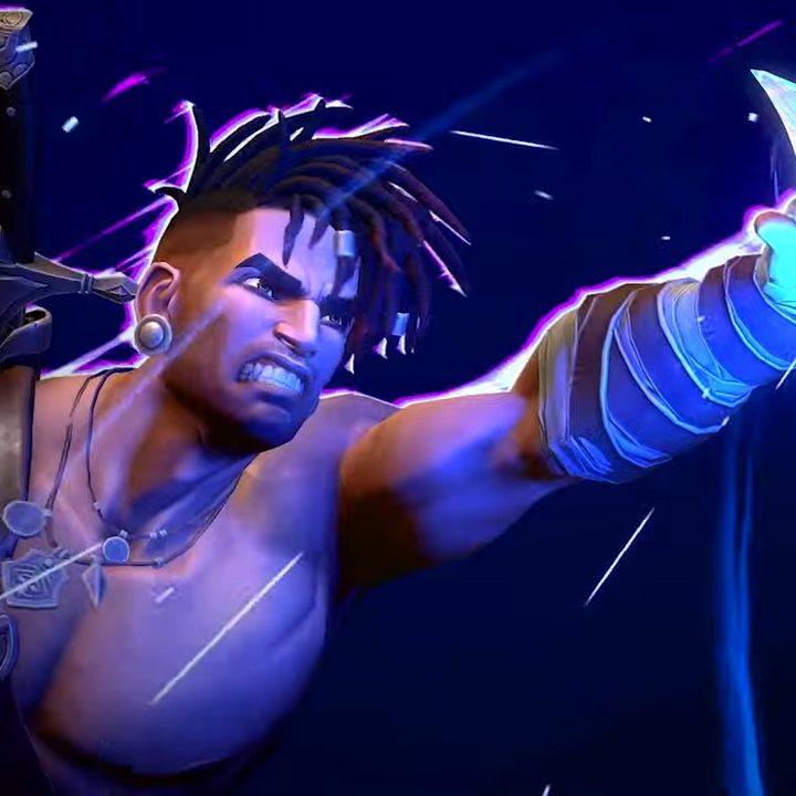 A character reached out to grab a shard in Prince of Persia: The Lost Crown.