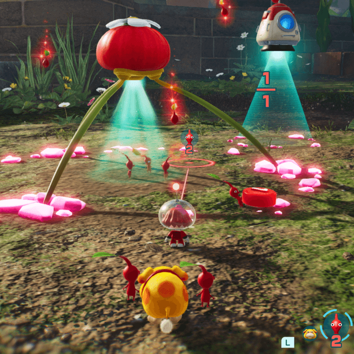 An astronaut summons red Pikmin in Pikmin 4.