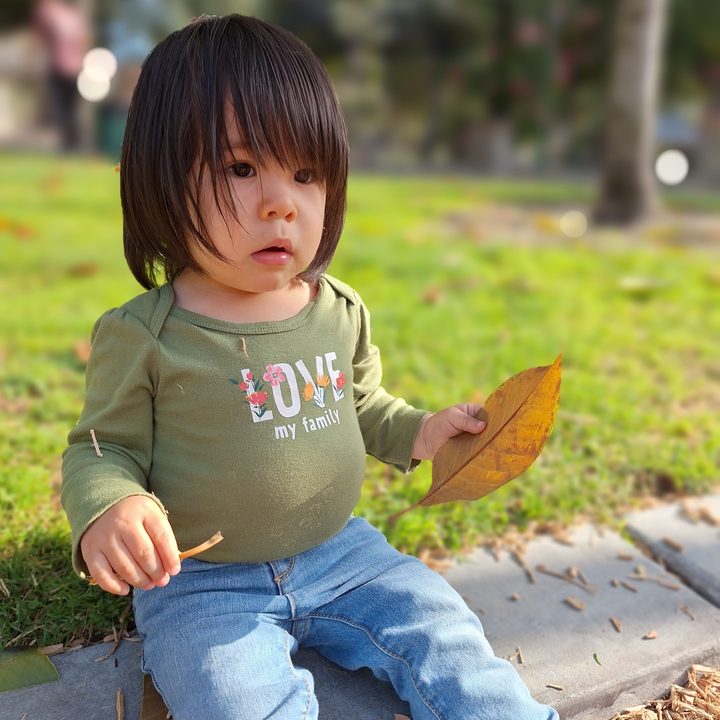 Portrait of toddler daughter taken with Samsung Galaxy A54