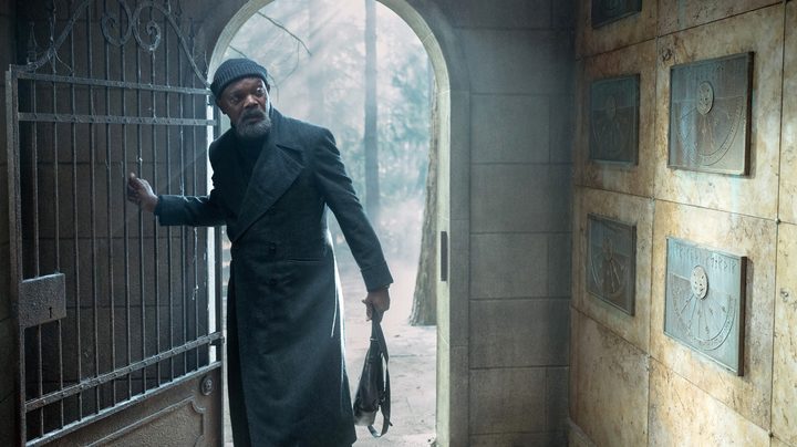 Nick Fury enters a crypt in Secret Invasion.