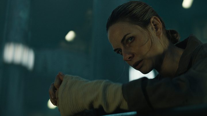 Juliette looking suspicious in a scene from Silo on Apple TV+.