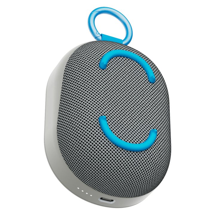 Skullcandy Kilo portable Bluetooth speaker in grey-blue blaze color.