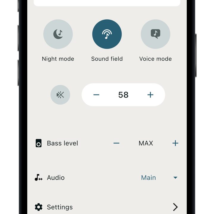 Sony Home Entertainment Connect app home screen.