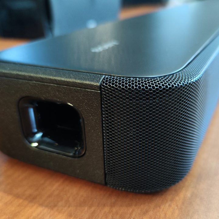 Sony HT-S2000, left side ckose-up.