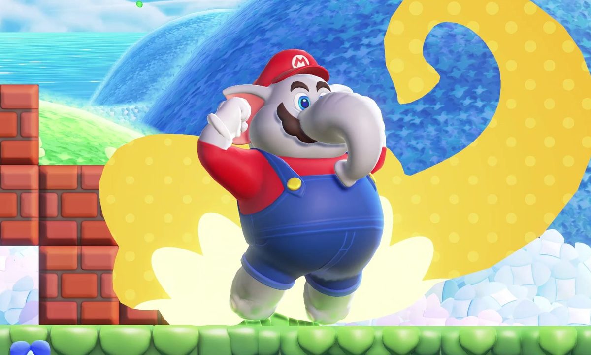 Mario as an elephant in Super Mario Bros. Wonder.