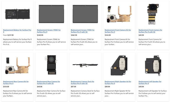 Microsoft Store with Surface components.
