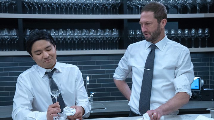Richie training at a restaurant in a scene from The Bear season 2.