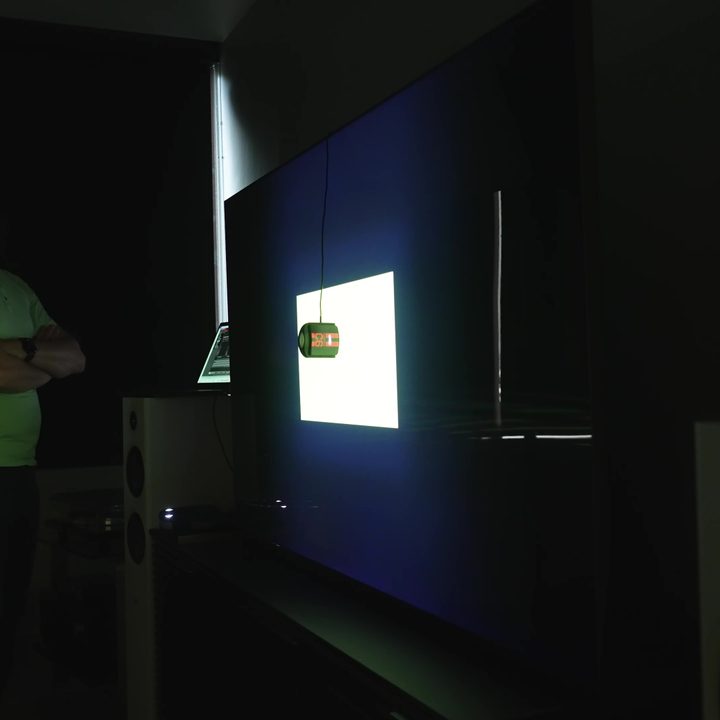 Brightness measurement being taken on a Sony Bravia X93L Mini-LED TV.