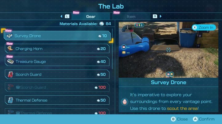 A description of the Survey Drone in Pikmin 4.
