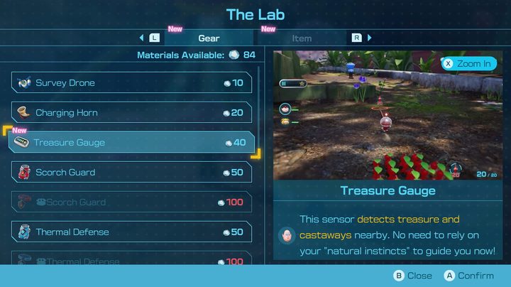 A description of the Treasure Tracker in Pikmin 4.