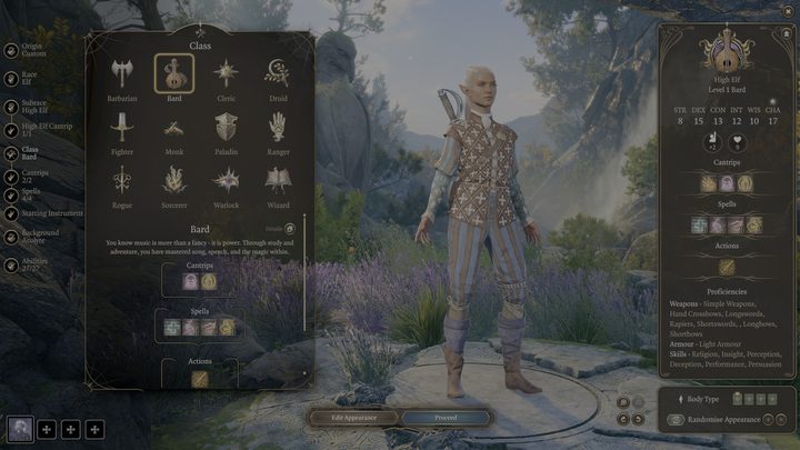 A bard in Baldur's Gate 3.