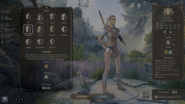 A drow in Baldur's Gate 3.