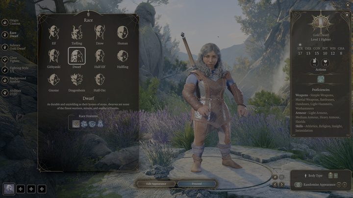 A dwarf in Baldur's Gate 3.