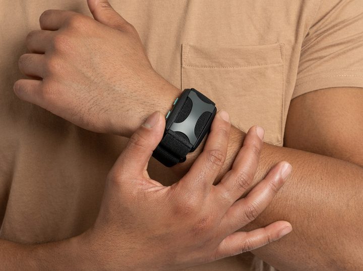 Apollo wearable Neuro on arm close up