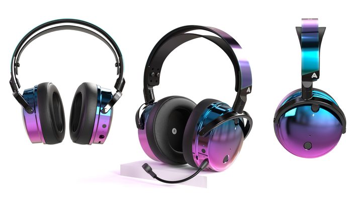 The Audeze Maxwell Ultraviolet Edition Wireless Gaming Headset from the Designed for Xbox Summer Collection 2023