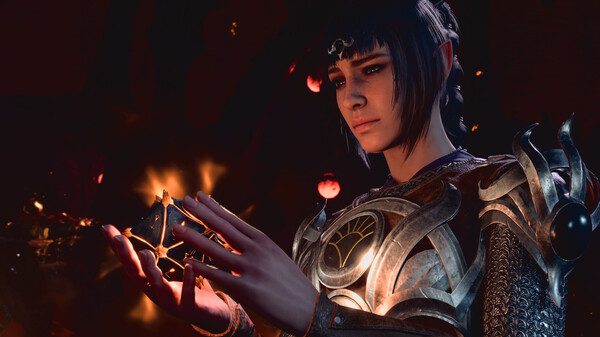 A mage holding a flaming object.