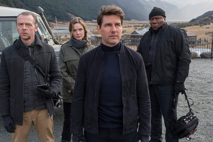 Benji, Ilsa, Ethan, and Luther stand together in Mission: Impossible - Fallout.