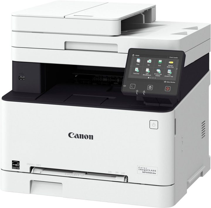 Canon imageCLASS MF656Cdw, angled, on white.