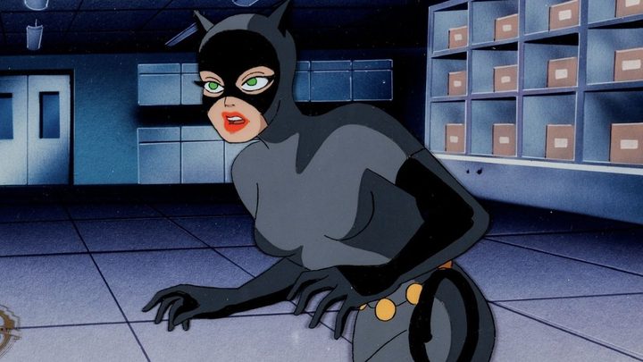 Batman slouching in Batman: The Animated Series.