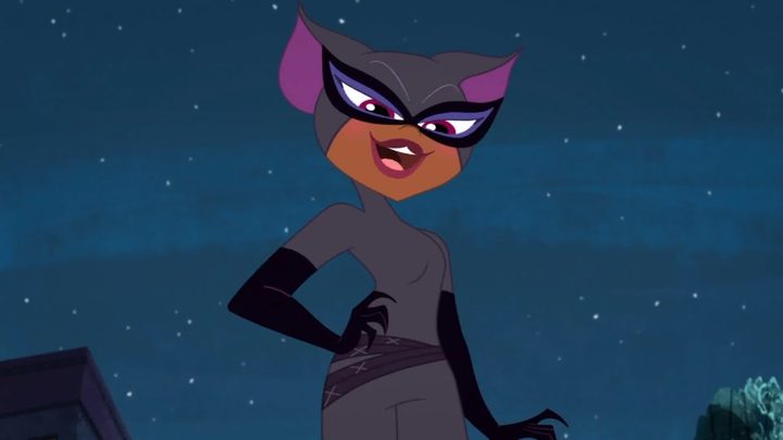 Carwoman smiling confidently in DC Super Hero Girls.