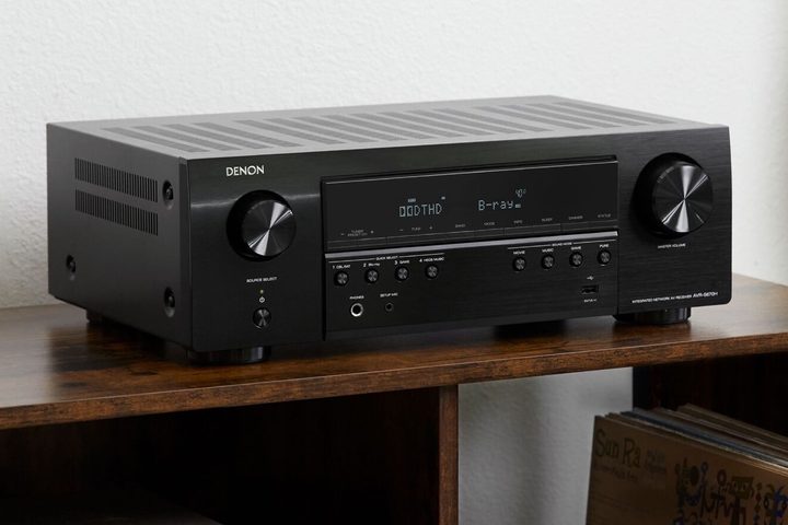 Denon AVR-S670H AV receiver in black.