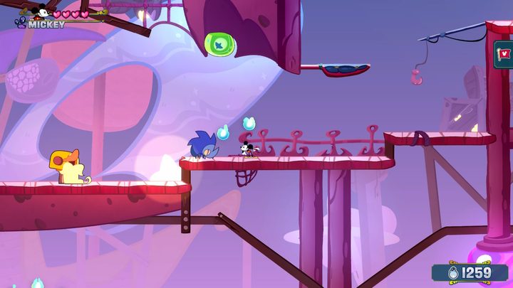 A Sonic the Hedgehog reference in Disney Illusion Island