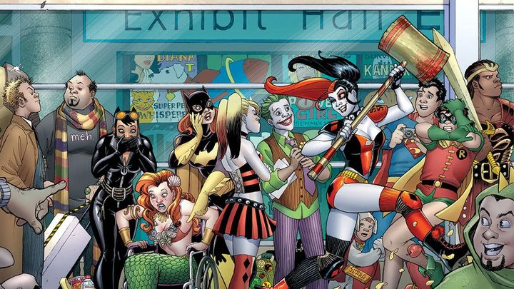 The cover for Harley Quinn invades Comic-Con.