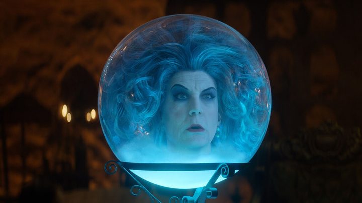Jamie Lee Curtis as Madame Leota in Disney's Haunted Mansion.