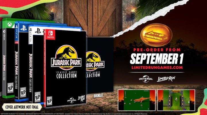 Key art for Jurassic Park Classic Games Collection pre-orders.