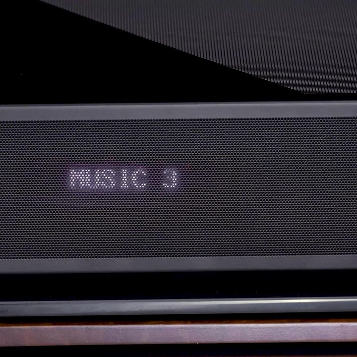 Display readout of personalized Music 3 audio settings on the Dragon.