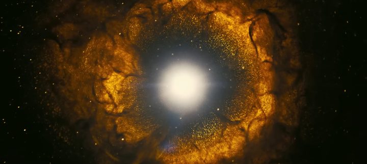 A glowing corona of light in "Oppenheimer."