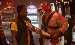 Anthony Mackie and Samoa Joe in Twisted Metal.