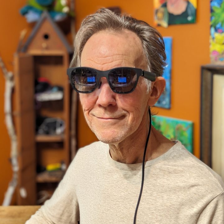 Xreal Air is lightweight and comfortable enough for hours of use.
