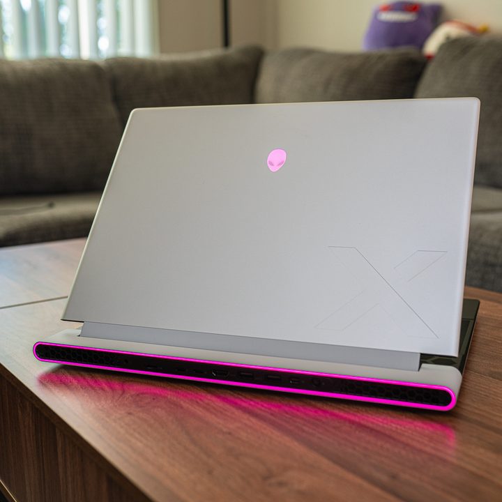 Stadium lighting on the Alienware x16 laptop.