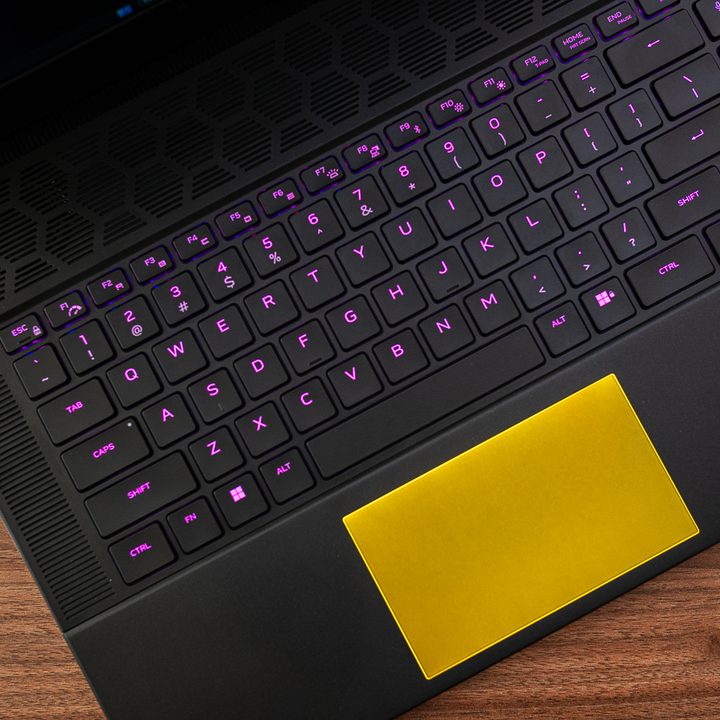Keyboard and trackpad on the Alienware x16.