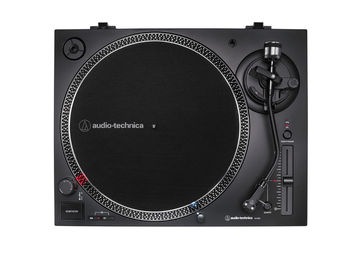 The Audio-Technica AT-LP120XUSB turntable.
