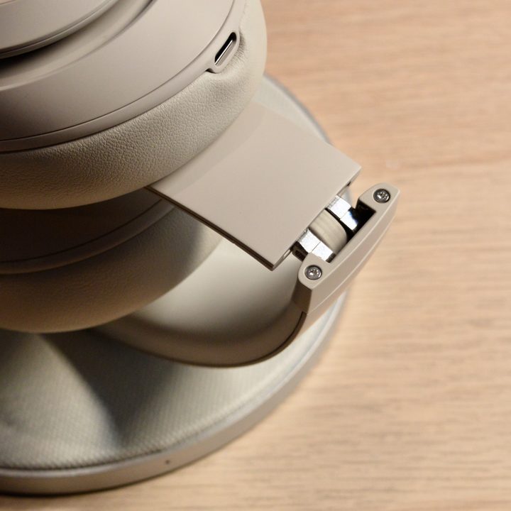 Beats Studio Pro folded hinge close-up.
