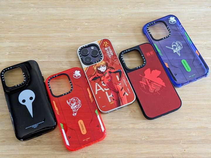 CASETiFY Evangelion cases assortment.