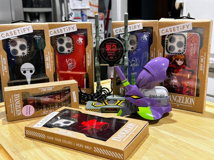 CASETiFY Evangelion collection of products.