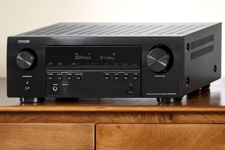 Denon AVR-S770H AV receiver in black.