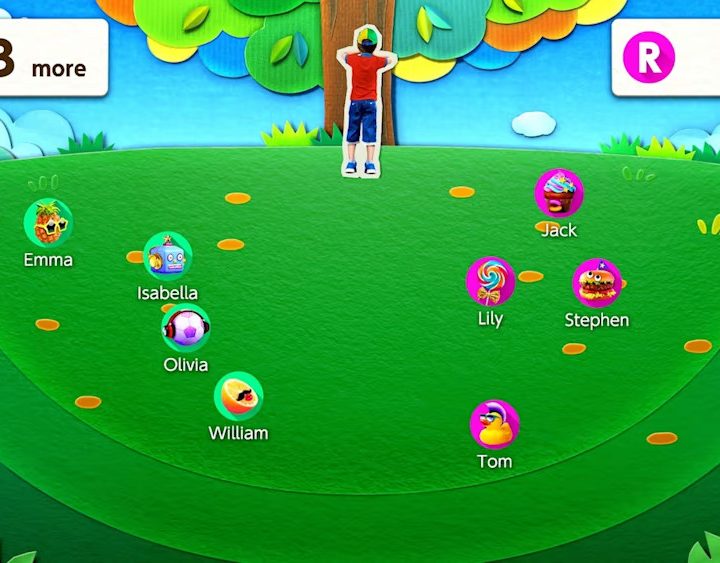 Players play a round of Statues in Everybody 1-2-Switch!