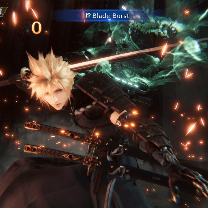 Cloud performs a limit break in Final Fantasy VII Ever Crisis.